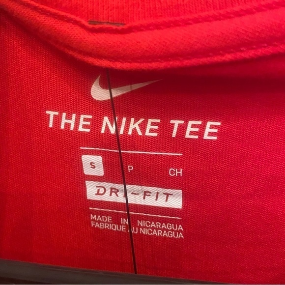 NWT-NIKE Men Red Dri-Fit Long Sleeve Athletic Top Size Small - Picture 4 of 7